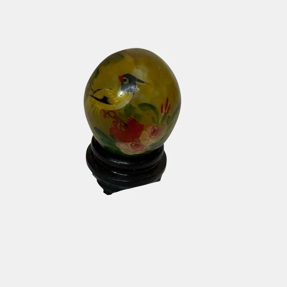 Vintage Hand Painted Jade Eggs‎ 1.5